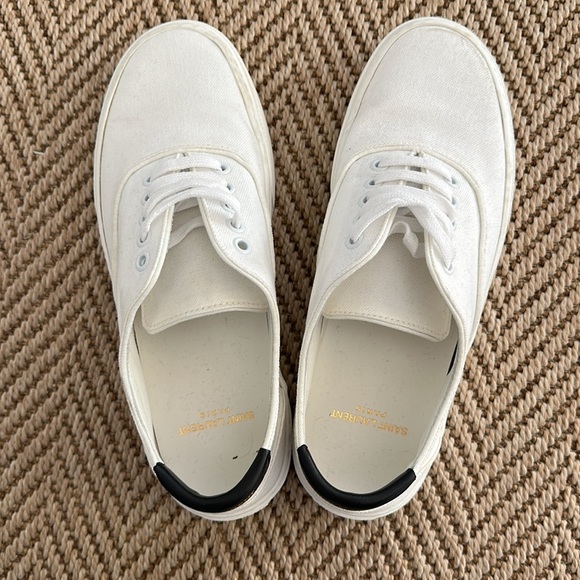 Saint Laurent white canvas sneakers - 39.5 - Picture 4 of 6